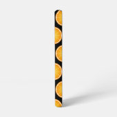 Coque Samsung Galaxy Cool Orange tranches de fruits motif noir Monogram (Côté gauche)