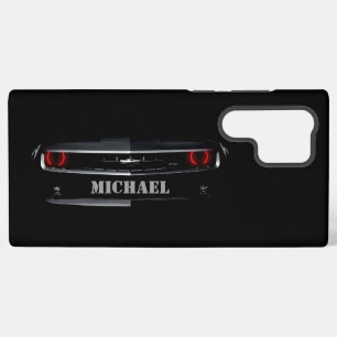 Coque Samsung Galaxy Cool personnalisé noir Chevy Camaro Votre nom