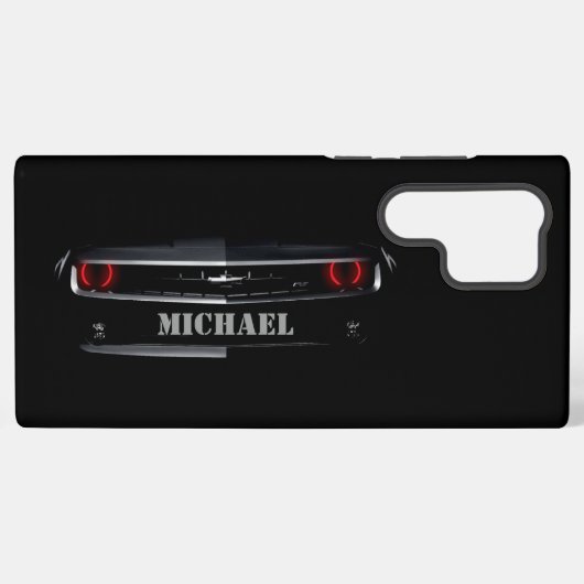 Coque Samsung Galaxy Cool personnalisé noir Chevy Camaro Votre nom (Verso Horizontal)