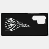 Coque Samsung Galaxy Coq tribal noir et blanc (Verso Horizontal)