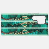 Coque Samsung Galaxy Coque-Mate Abstrait Monogramme Or Vert (Verso Horizontal)