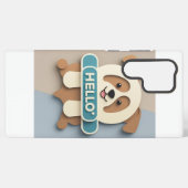 Coque Samsung Galaxy Coque mobile mignon "Hello" (Verso Horizontal)