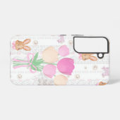 Coque Samsung Galaxy Coquette Bunny Phone Case – White & Floral (Verso Horizontal)