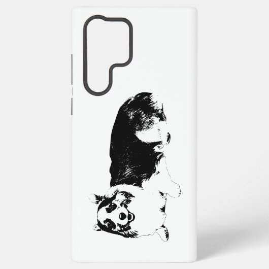Coque Samsung Galaxy Corgi Doux, Jour Stable (Verso)