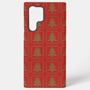 Coque Samsung Galaxy Cosy sapin de Noël affreux pull à damiers motif