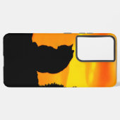 Coque Samsung Galaxy Coucher de soleil avec chat  (Côté gauche)