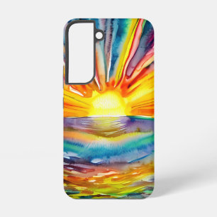Coque Samsung Galaxy Coucher de soleil coloré vibrant sur l'eau