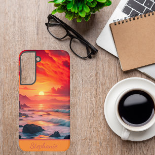 Coque Samsung Galaxy Coucher de soleil sur la côte – Vibes océaniques