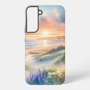 Coque Samsung Galaxy Coucher de soleil sur les dunes de la maison de ca
