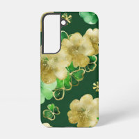 COULEUR D'EAU VERT & OR SHAMROCK IRLANDAIS
