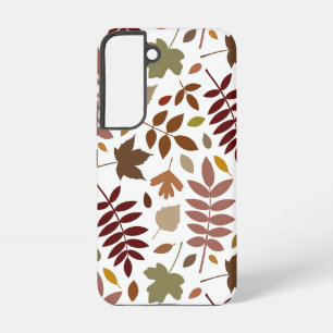 Coque Samsung Galaxy Couleurs d'automne en blanc pour les Feuilles tomb