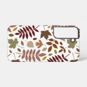 Coque Samsung Galaxy Couleurs d'automne en blanc pour les Feuilles tomb (Verso Horizontal)
