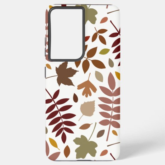 Coque Samsung Galaxy Couleurs d'automne en blanc pour les Feuilles tomb (Verso)