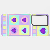 Coque Samsung Galaxy Couleurs pastel & coeurs violets battre (Côté gauche)