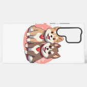 Coque Samsung Galaxy Couple de chien mignon Shiba Inu en amour (Verso Horizontal)