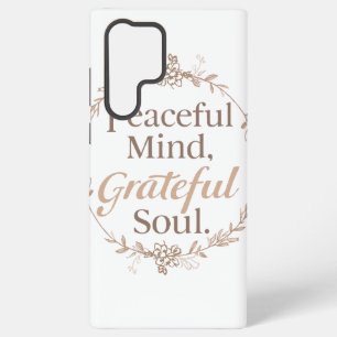 Coque Samsung Galaxy Couronne botanique élégante avec citation Zen