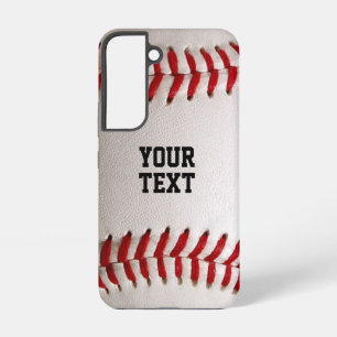 Coque Samsung Galaxy Couture Baseball Softball Texte Personnalisé