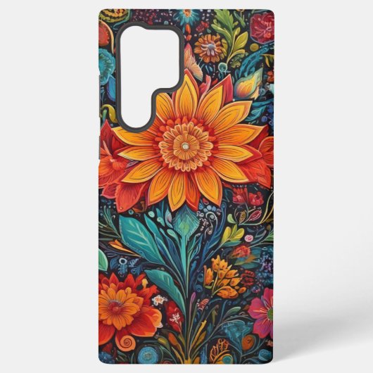 Coque Samsung Galaxy Couverture de fleurs (Verso)
