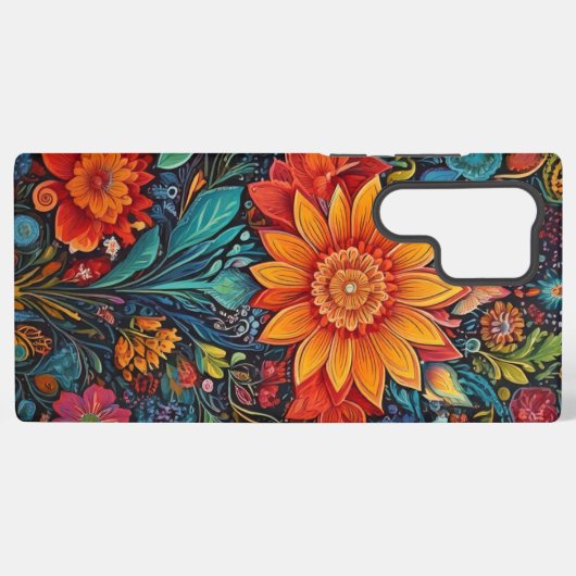 Coque Samsung Galaxy Couverture de fleurs (Verso Horizontal)
