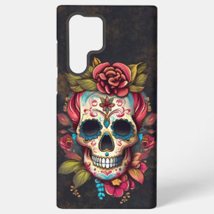 Coque Samsung Galaxy Crâne à sucre floral Día de los Muertos espagnol