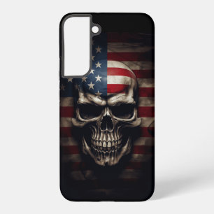 Coque Samsung Galaxy Crâne de drapeau américain