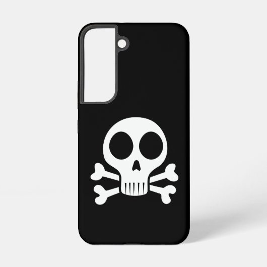 Coque Samsung Galaxy crâne effrayant sur fond noir (Verso)
