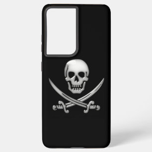 Coque Samsung Galaxy Crâne et os croisés de l'épée et du pirate de verr