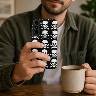 Coque Samsung Galaxy Crâne et os croisés Halloween