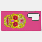 Coque Samsung Galaxy Crâne Fleur 8 (Verso Horizontal)