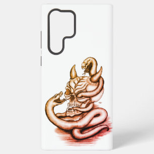 Coque Samsung Galaxy Crâne - Tête de Diable avec Serpent