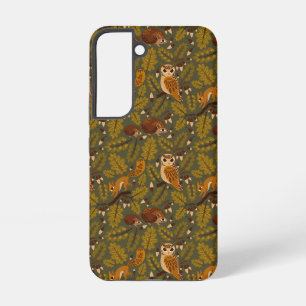 Coque Samsung Galaxy Créatures de la forêt et motif de feuilles