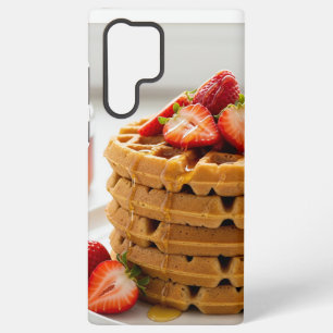 Coque Samsung Galaxy Crêpes de farine de coco fraise douce matinée