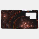 Coque Samsung Galaxy Crimson Starlight Orbits Abstract Cosmic Art (Verso Horizontal)