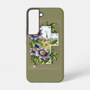 Coque Samsung Galaxy Croix avec église et fleurs