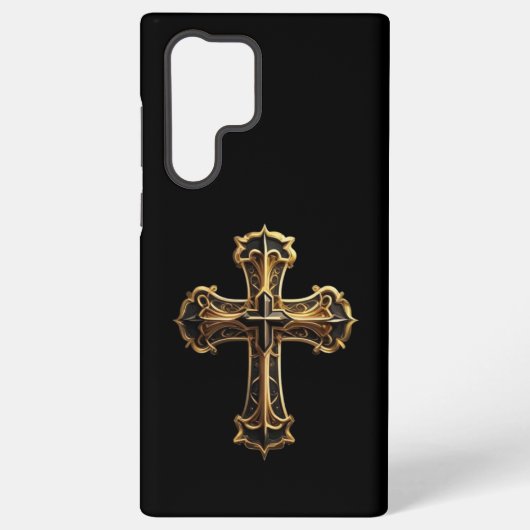Coque Samsung Galaxy Croix du Christ d'or 2 (Verso)