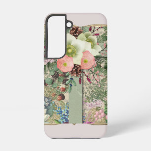 Coque Samsung Galaxy Croix florale verte
