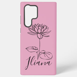 Coque Samsung Galaxy Custom Juillet Eau Lily Cadeau Fleur de naissance