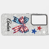 Coque Samsung Galaxy Custom Patriotic Bow Samsung S21 UltrTough Case (Côté gauche)