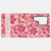 Coque Samsung Galaxy Custom Pink Floral Coquette (Verso Horizontal)