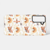 Coque Samsung Galaxy Cute aquarelle Rainbow Motif d'avion (Verso Horizontal)