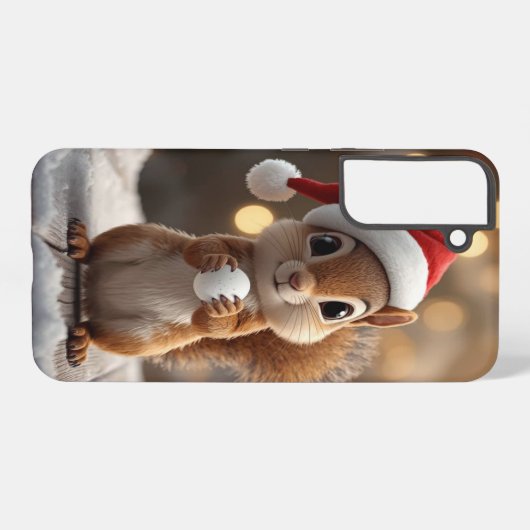 Coque Samsung Galaxy Cute Christmas Squirrel Galaxy S22 Plus Case (Verso Horizontal)