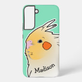 Coque Samsung Galaxy Cute Cockatiel Animaux de compagnie Doodle Parrot  (Verso)