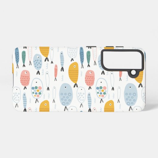 Coque Samsung Galaxy Cute Doodle École de Motif de poisson (Verso Horizontal)