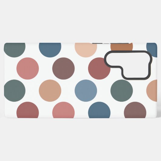 Coque Samsung Galaxy Cute Earth Tones Polka Dots (Verso Horizontal)