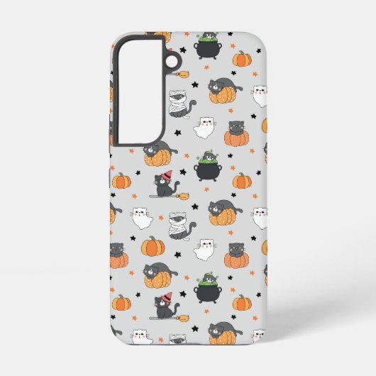 Coque Samsung Galaxy Cute Halloween Chats et Fantômes Motif (Verso)