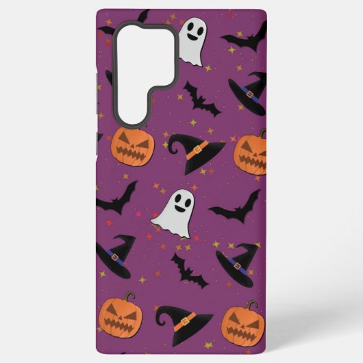 Coque Samsung Galaxy Cute Halloween Motif sans couture (Verso)
