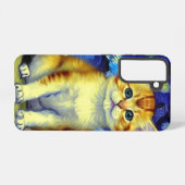Coque Samsung Galaxy Cute Kitten Starry Night Van Gogh (Verso Horizontal)