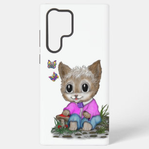 Coque Samsung Galaxy Cute Kitty Chat et Papillon