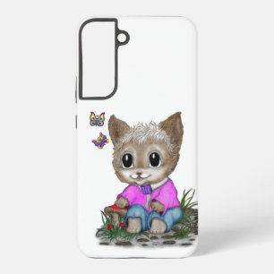Coque Samsung Galaxy Cute Kitty Chat et Papillon