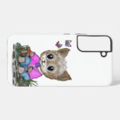 Coque Samsung Galaxy Cute Kitty Chat et Papillon (Verso Horizontal)